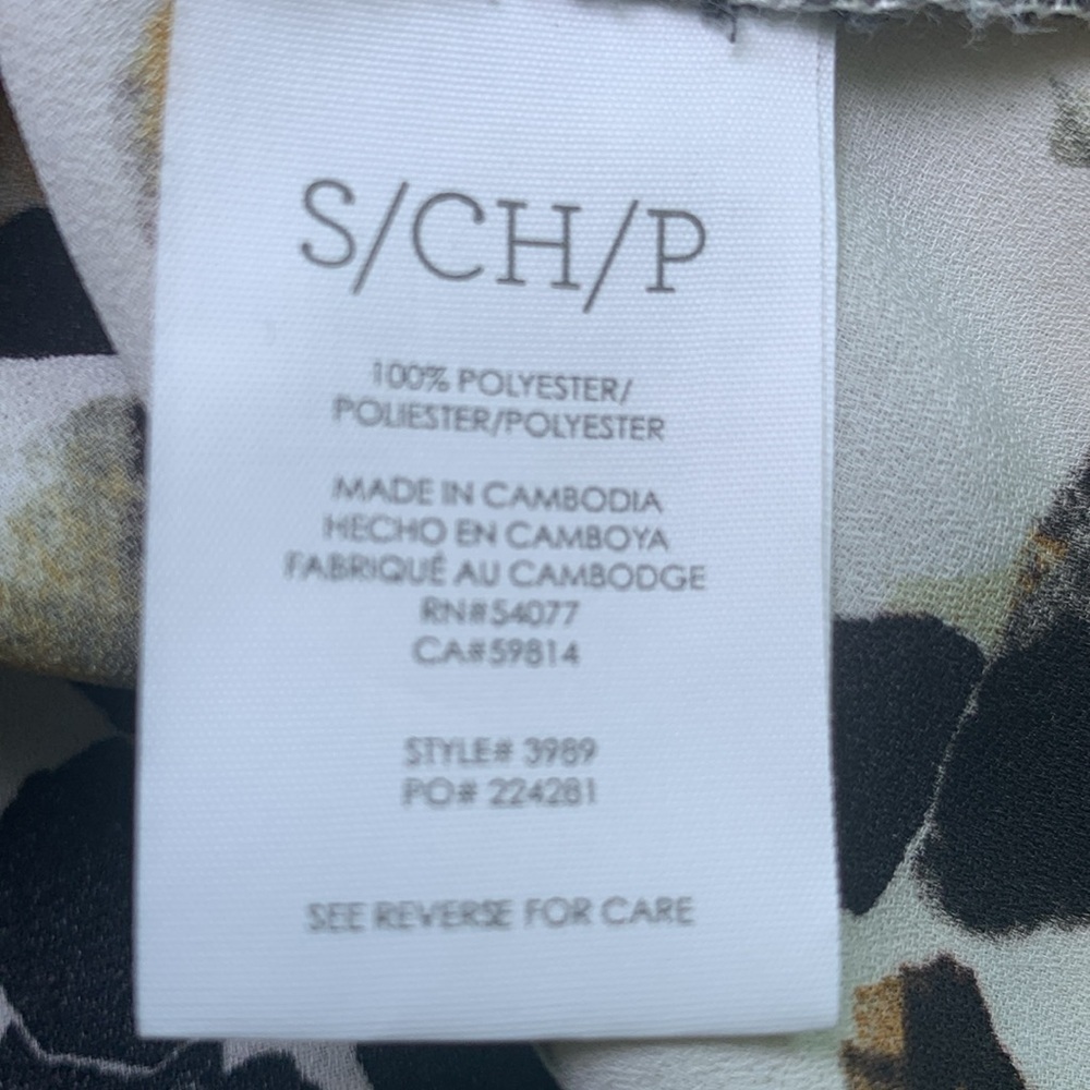 CAbi Sleeveless Collared Blouse in Cream with Black and Mustard Spot Print - Picture 4 of 6